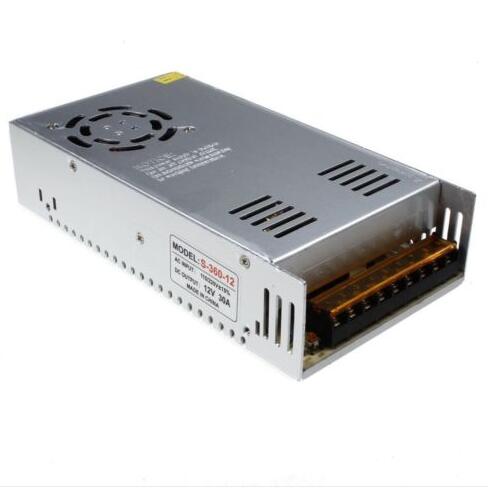 1 pièce AC 110 V 220 V à DC 12 V 30A 360 W Réglementé Alimentation à découpage Convertisseurs Transformateur Boîtier Métallique pour LED Light Strip