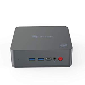 Beelink U55 Mini PC Desktop 8GB Ram 512GB M.2 SSD License Windows 10 Home Office Work Hub Computer Intel I3 5005U Processor 1000Mbps LAN Dual WiFi Dual 4K HDMI Screen Fan Cooling VESA Mount EU Plug