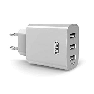 Chargeur USB Secteur 3 Ports Universel Secteur Mural RAVPower (30W / 5V 6A total) avec Technologie iSmart, Adaptateur Secteur USB Mural - Noir