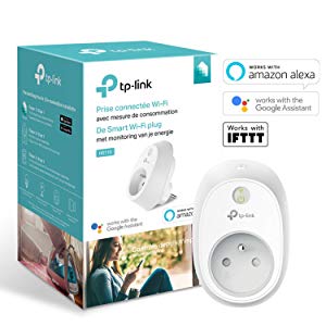 TP-Link HS110(FR) Prise connectée WiFi avec mesure de consommation, Charge maximale 16A, compatible avec Amazon Alexa (Echo et Echo Dot), Google Assistant et IFTTT, aucun hub requis