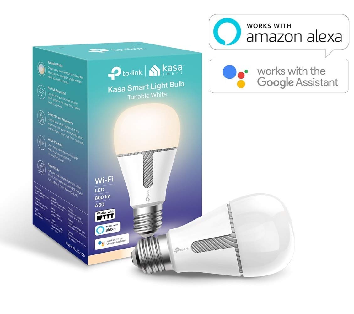 TP-Link KL120 Kasa Smart Ampoule sans Fil E27 10 W Compatible avec Amazon Alexa(Echo et Echo Dot), Google Home et IFTTT Blanc à intensité Variable