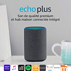 Echo Plus (2ème génération), Son de qualité premium avec un hub maison connectée intégré, Tissu anthracite