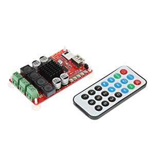 KKmoon TPA3116 DC 8V-26V | 2*50W BT 4.0 | USB & TF Carte Interface, Module de Récepteur Audio Amplificateur Numérique sans Fil Board, avec Télécommande