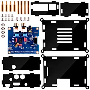 kuman I2S Interface PiFi Digi DAC+ HiFi Digital Audio Sound Card + Acrylic Case for Raspberry pi 3 2 Model B B+ V2.0 Board SC08C