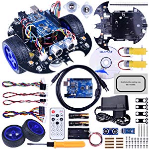 Quimat avec ArduinoIDE UNOR3 Robot Kit Project Smart Voiture avec Deux Roues Motrices QS10