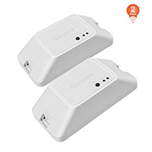 SONOFF Basic R3 Interrupteur Connecté WiFi (2 PCS),Module DIY Universel pour Maison Connectée,Compatible avec Alexa/Google Home/Nest/IFTTT,Contrôle à Distance,Commande Vocale,Soutien Contrôle de LAN 