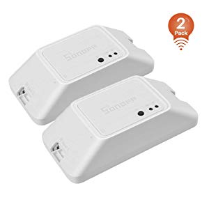 SONOFF Basic RFR3 (2 PCS) Interrupteur Connecté WiFi RF 433MHz Contrôle Commutateur Intelligent,Compatible avec Alexa/Google Home/Nest/IFTTT,Fonction de Minuterie,Soutien Contrôle de LAN